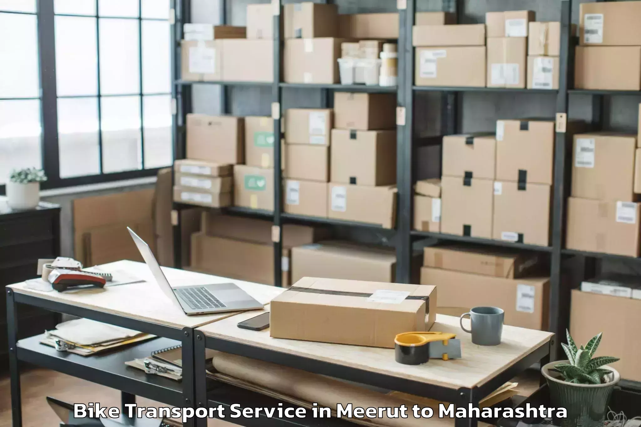 Reliable Meerut to Rahuri Bike Transport